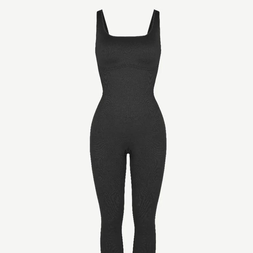 Black Ribbed Jumpsuit - Picture 6 of 6